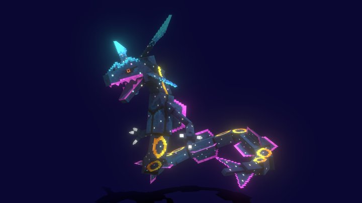 Rayquaza Galaxy (Cobblemon) 3D Model