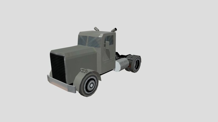 Truck_(Low_Poly) 3D Model