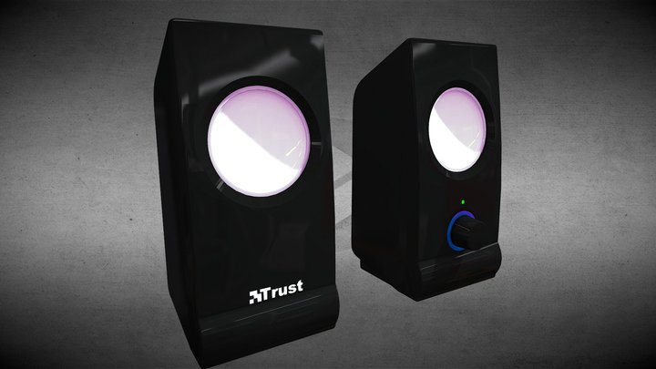 PC speaker Trust 3D Model