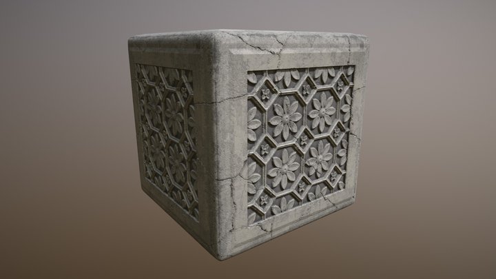 Stone mandala pattern 3D Model