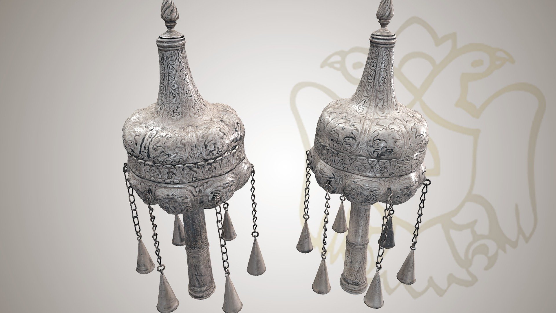 Rimonim - 3D model by jewishmuseumgreece [5a4d35b] - Sketchfab