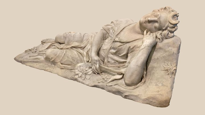 Layed Statue 3D Model