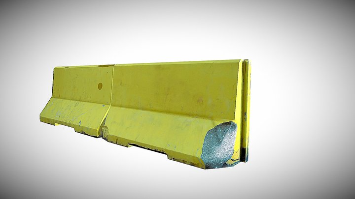 Lowpoly Barrier 3D Model