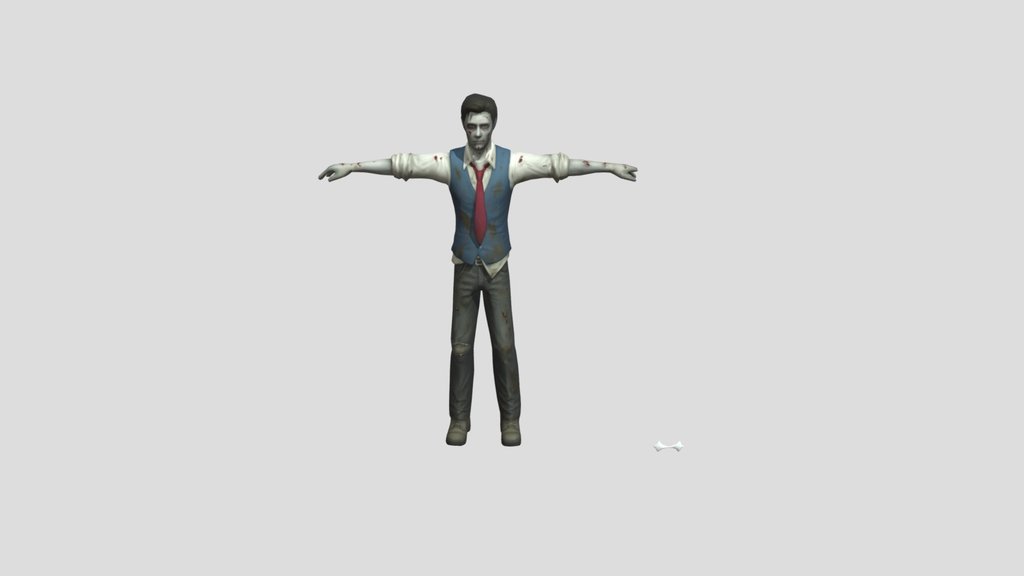 T-Pose Zombie in a Bloodstained Vest