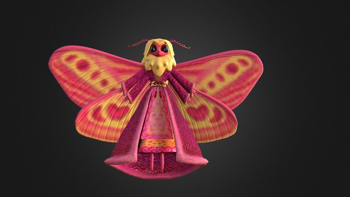 Pink Maple Monarch 3D Model