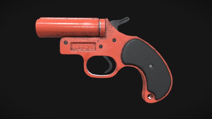 Flare Gun 3D Model