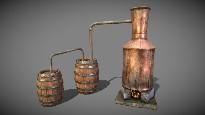 Moonshine Distillery: Game Asset 3D Model