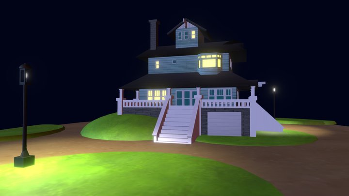 Regular Show House Finalizado 3D Model