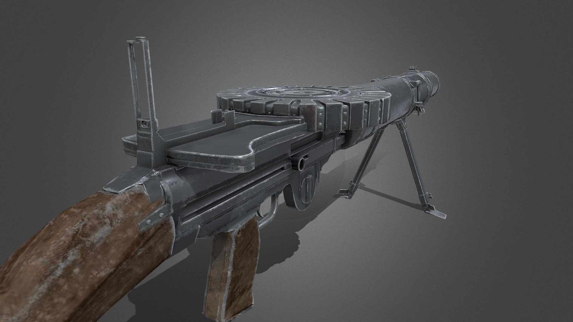 Lewis Gun - Buy Royalty Free 3D model by lynett [5a5680a] - Sketchfab Store