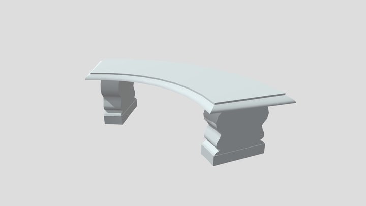 Ascendant - Curved Bench Prop 3D Model