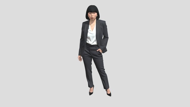 Executive in a Gray Suit – Modello 3D gratuito STL