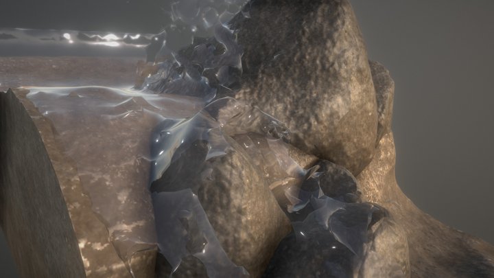 Houdini Fluid Mesh 3D Model