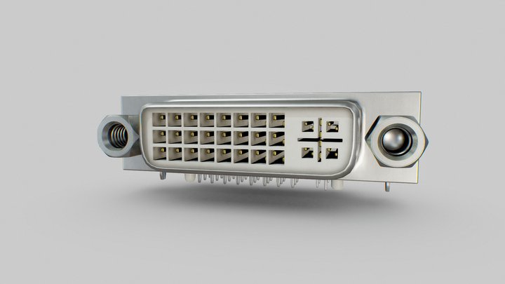 DVI-I Port 3D Model