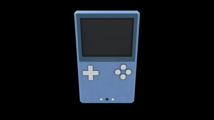 1990s Portable Game Device 3D Model