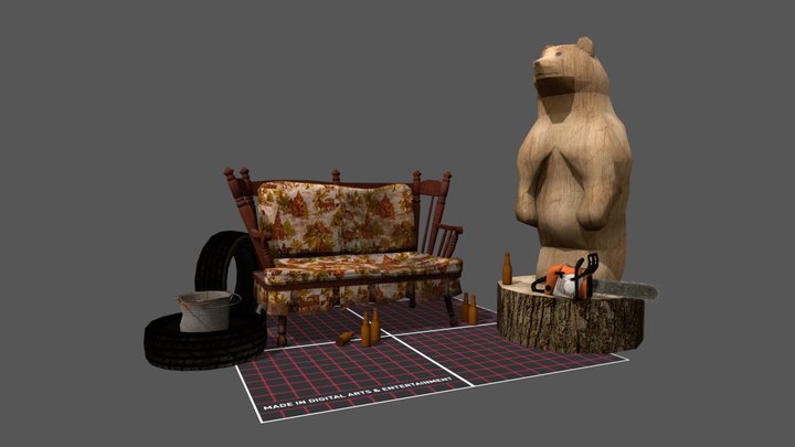 DAE 5 Finished props - Forest Loner 3D Model
