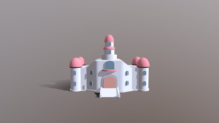 Week 5a Super Mario Inspired Castle 3D Model