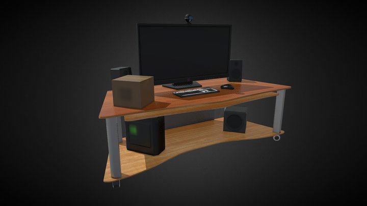 Realistic PC Setup 3D Model