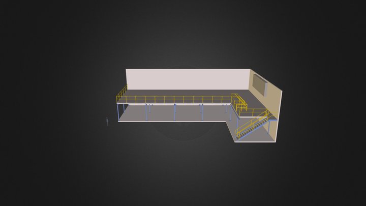 Steel Mezzanine System 3D Model