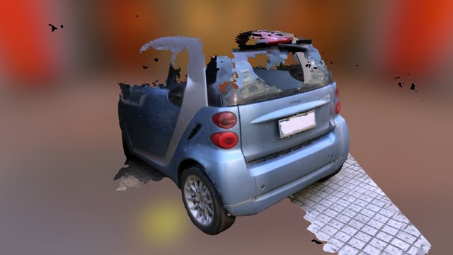Smart Car Back 3D Model
