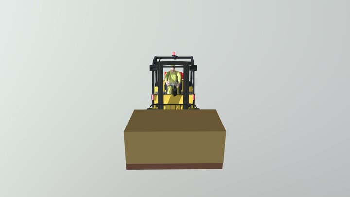 Forklift Rig Anim 14 3D Model