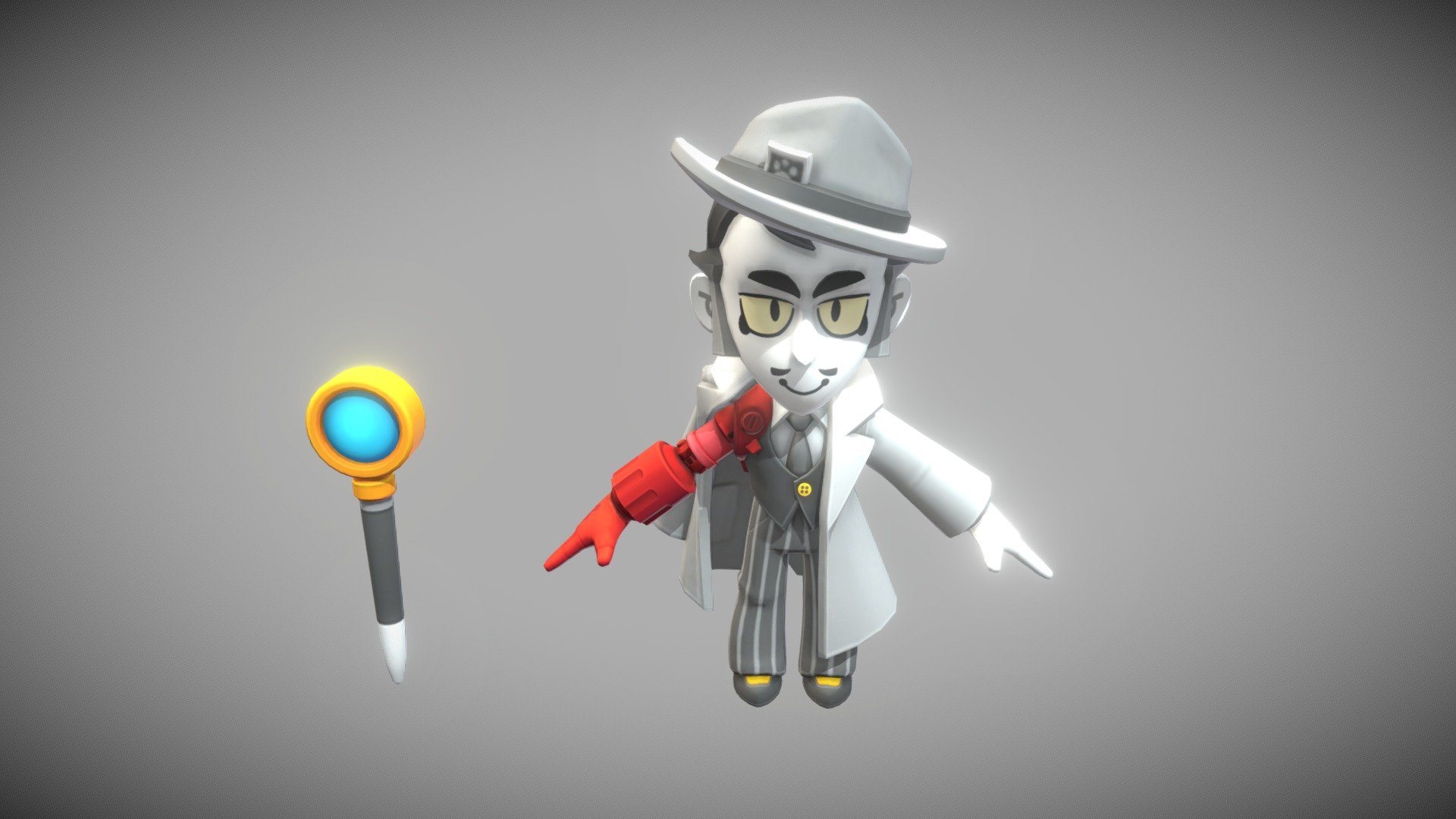 Gray Detective Noir t-pose Brawl Stars - Download Free 3D model by shertiku  (@shertiku) [5a5f339]