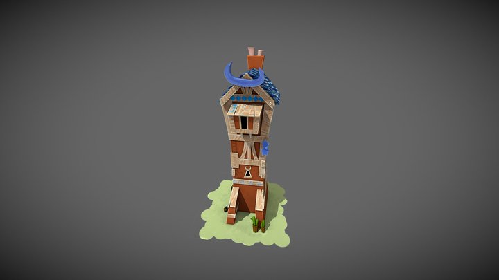 Cartoon House 3D Model