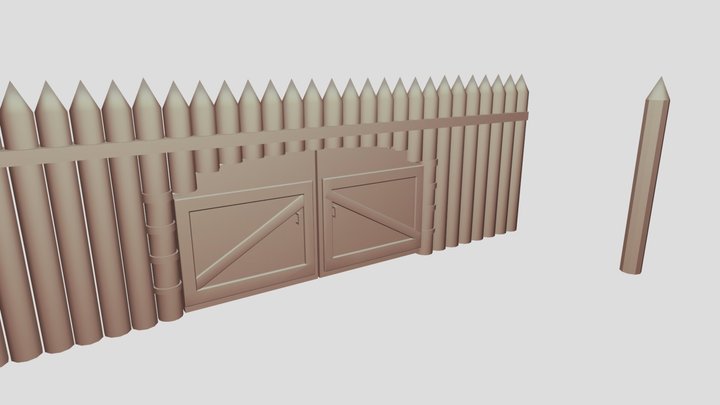 wood gate 3D Model