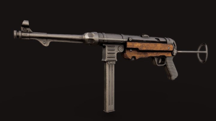 MP40 (Machine Gun Pistol) - Downloadable 3D Model