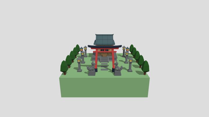 Shrine_Lowpoly 3D Model