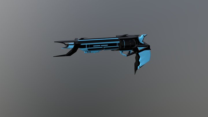 Cool Fantasy Gun 3D Model