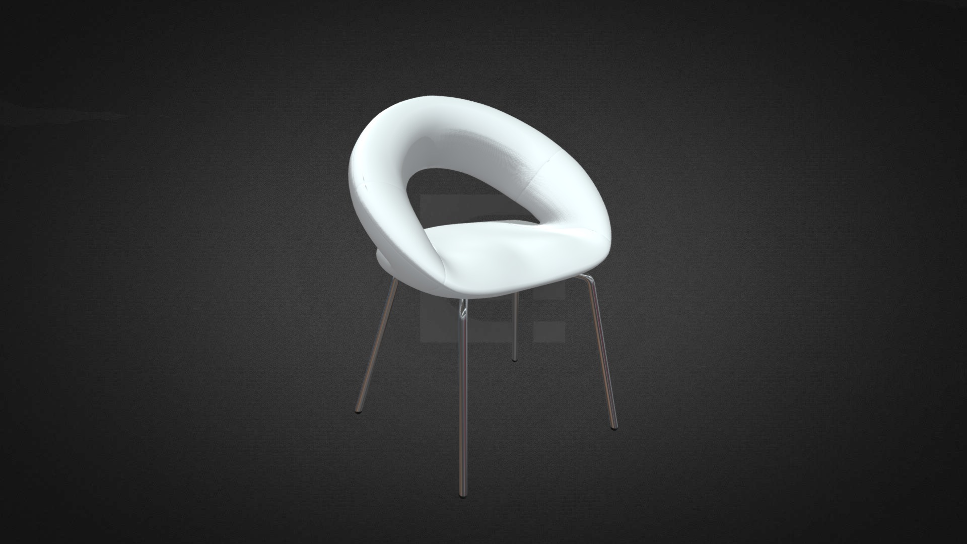 3D model Bow Chair 4 Legs Hire - This is a 3D model of the Bow Chair 4 Legs Hire. The 3D model is about a white light bulb.