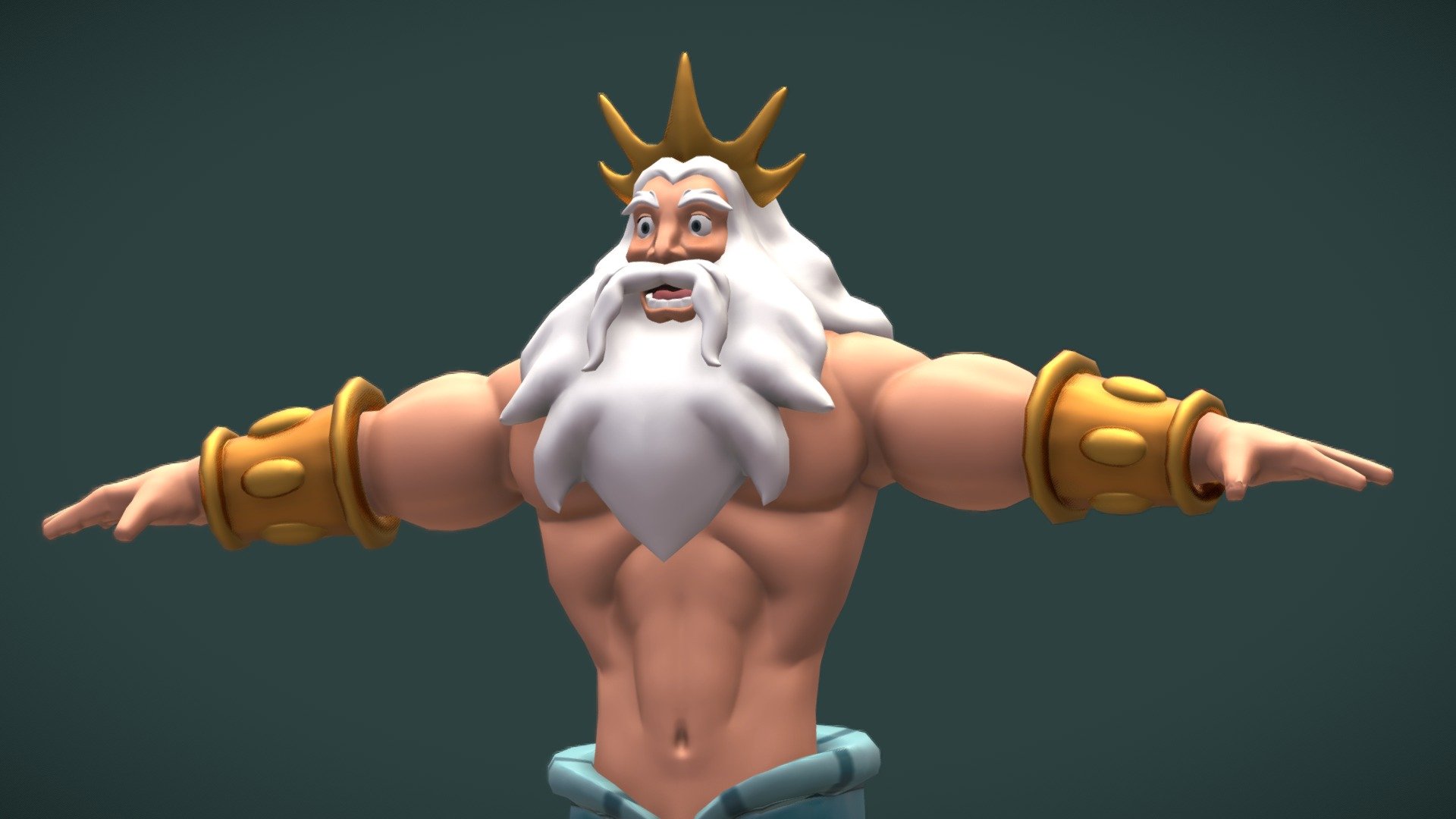 King Triton the little mermaid 3D model by beauLoykens [5a65713