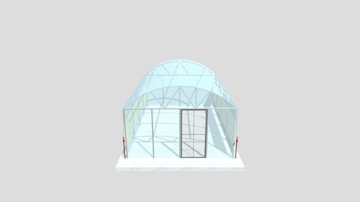 U406 - Green House  4m 6m (Arch distance 1_5m) 3D Model