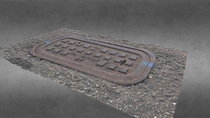 South Australian Water Manhole cover 3D Model