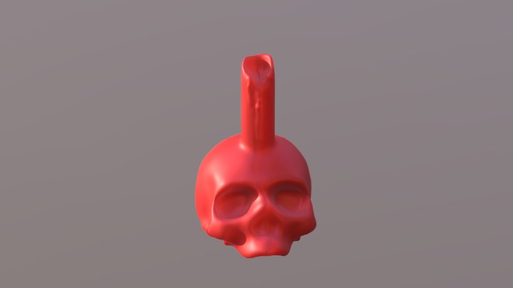 Candle Skull 3D Model