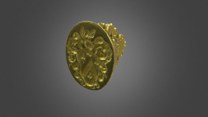 Gouden Zegelstempel 3D Model