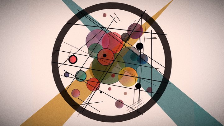 Circles in a Circle - Kandinsky - 3D Animation 3D Model