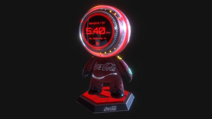 MeetMat Coca Cola Clock 3D Model