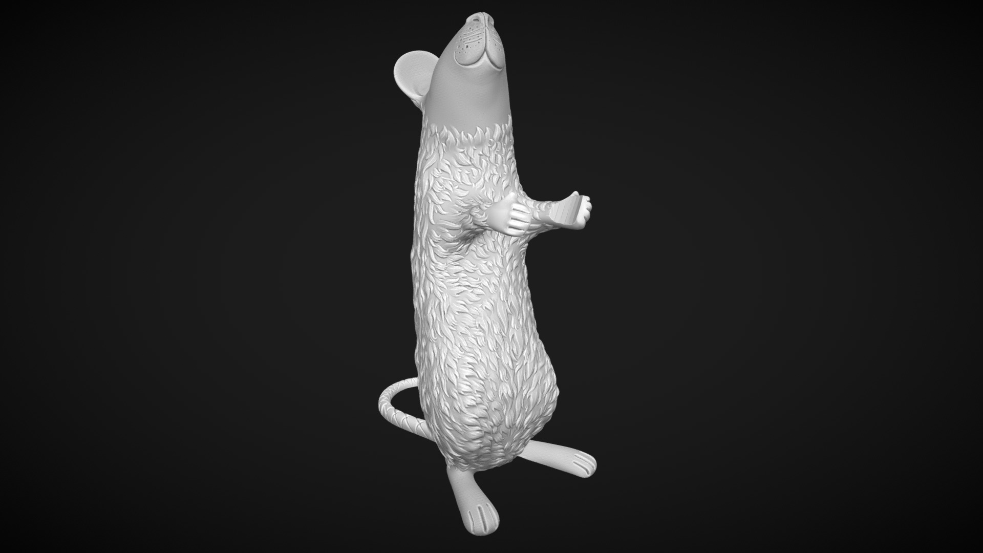 3D model Mouse lamp 3D print model - This is a 3D model of the Mouse lamp 3D print model. The 3D model is about a white cat with a black background.