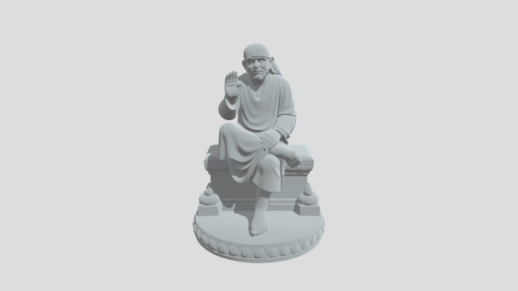 Golden Seated Guru Statue