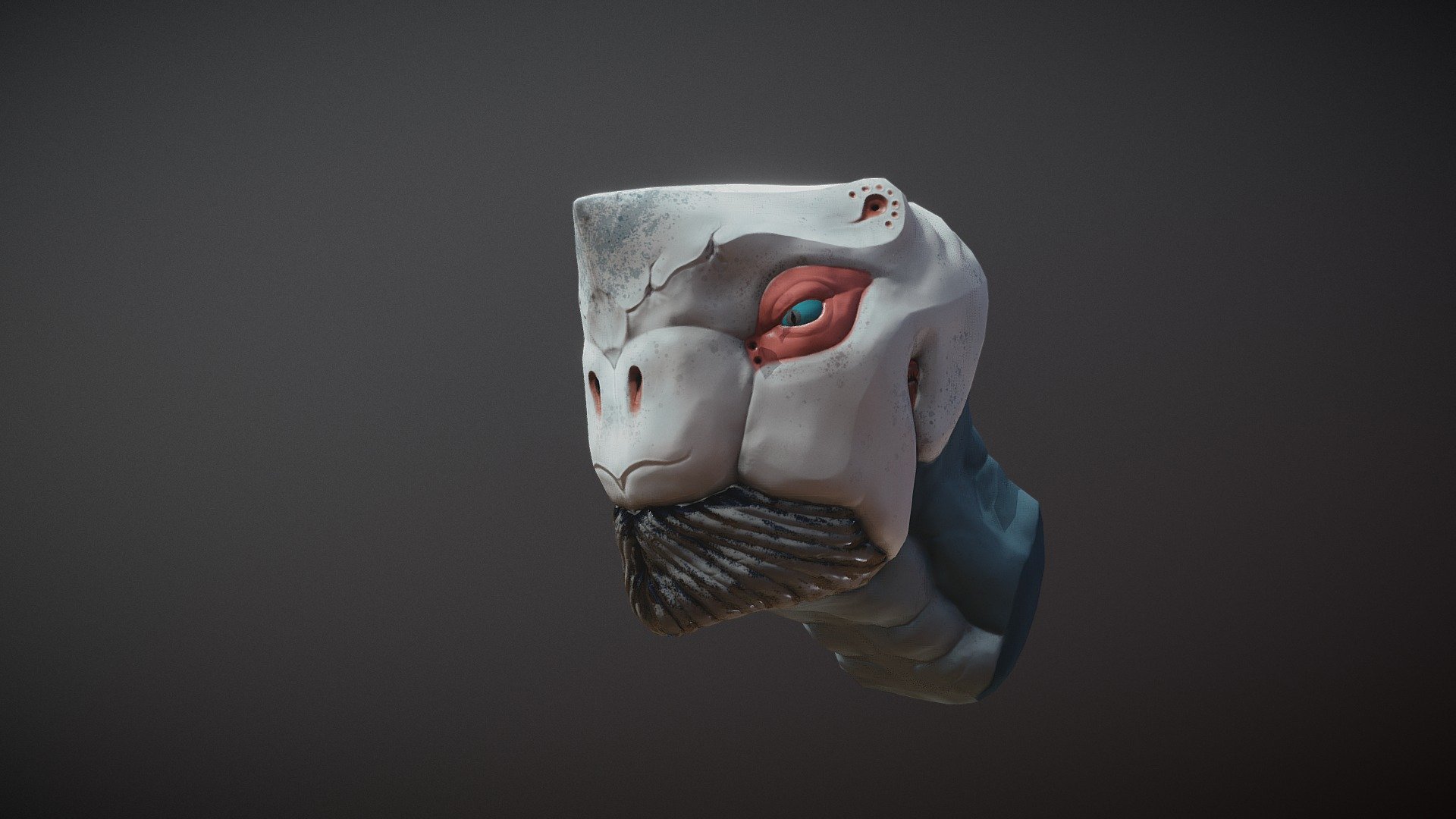 Head of alien creature