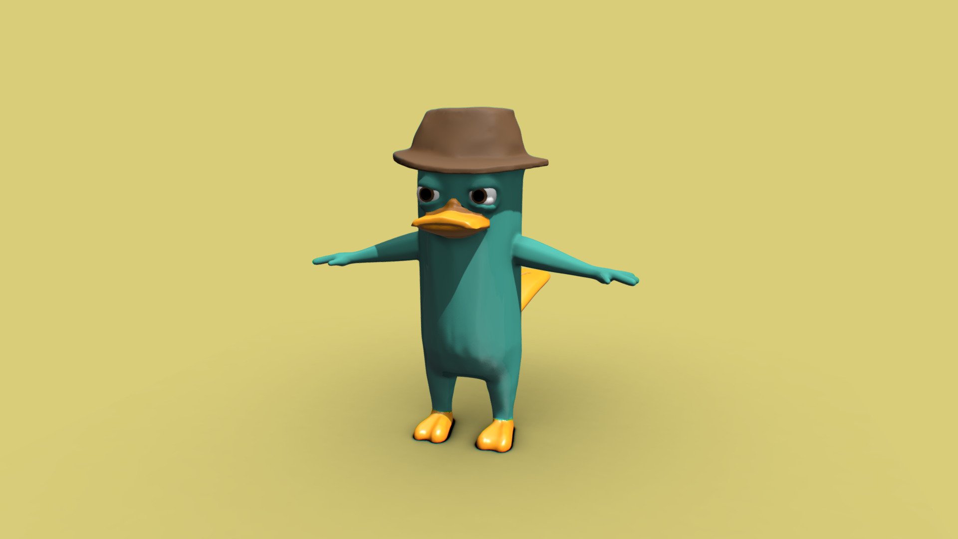 Agent P - Perry the platypus - Download Free 3D model by XtremeZero  (@mohammedzero43) [5a6d702]