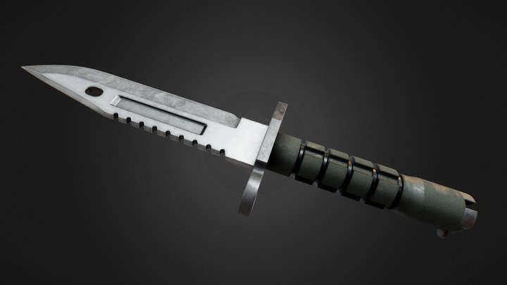 M9 Bayonet Tactical Knife - High Poly Asset 3D Model