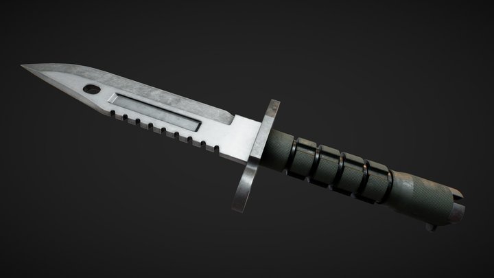 M9 Bayonet Tactical Knife - High Poly Asset 3D Model