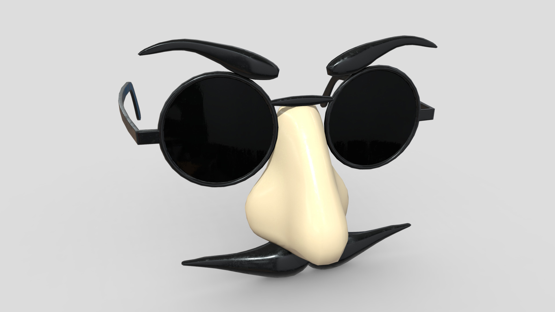 3D model Novelty Sunglasses - This is a 3D model of the Novelty Sunglasses. The 3D model is about a pair of sunglasses.