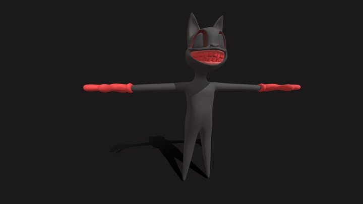 Evil Cartoon Cat 3D Model
