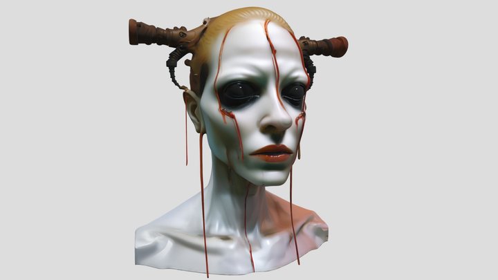 aicreated character model woman with black eyes 3D Model