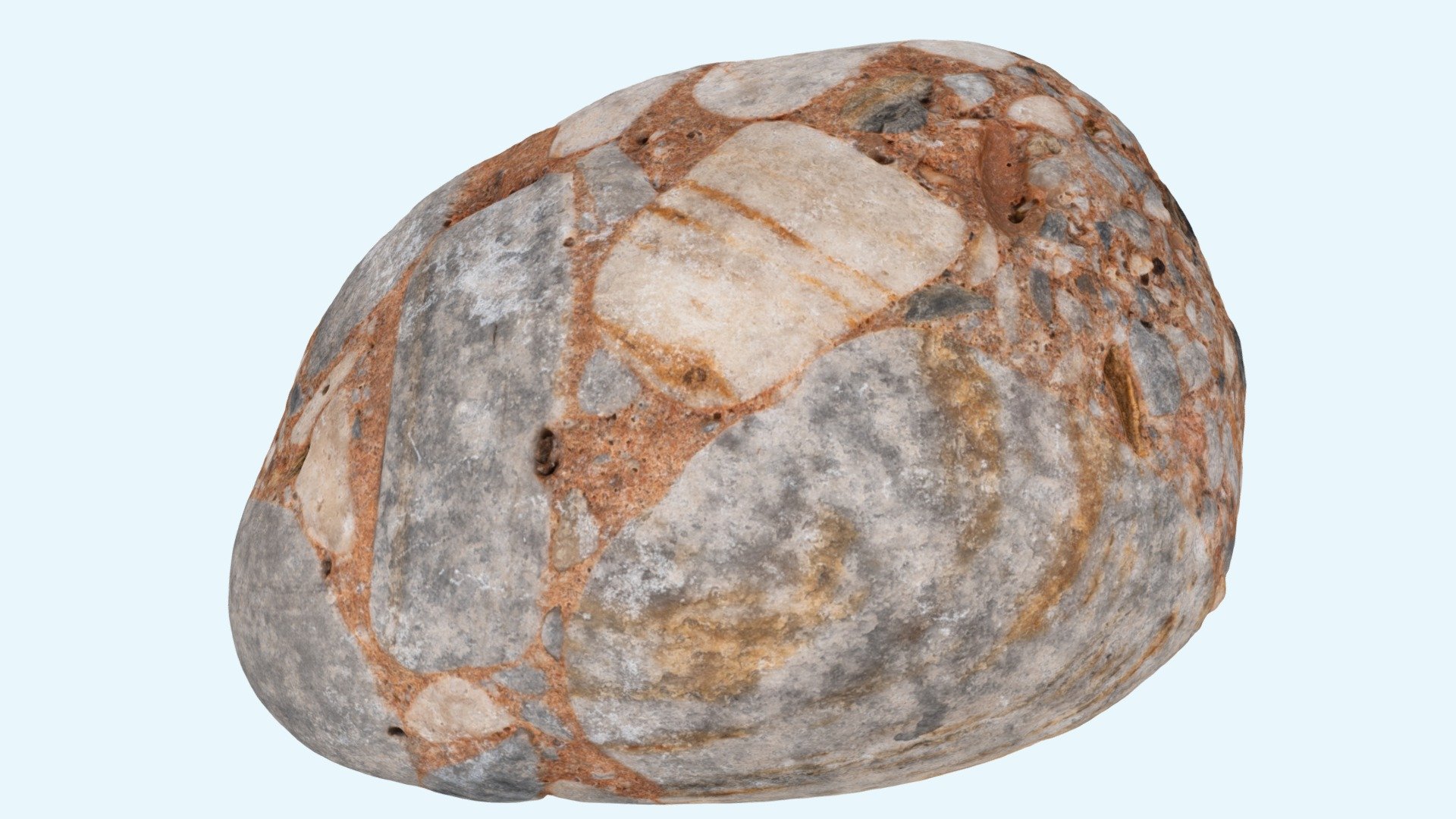 Galet de conglomérat à lithoclastes