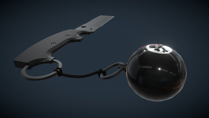 Combat Knife 3D Model