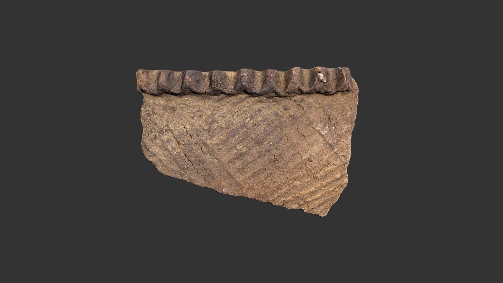 Pisgah Complicated Stamped Rimsherd (2094p3027)